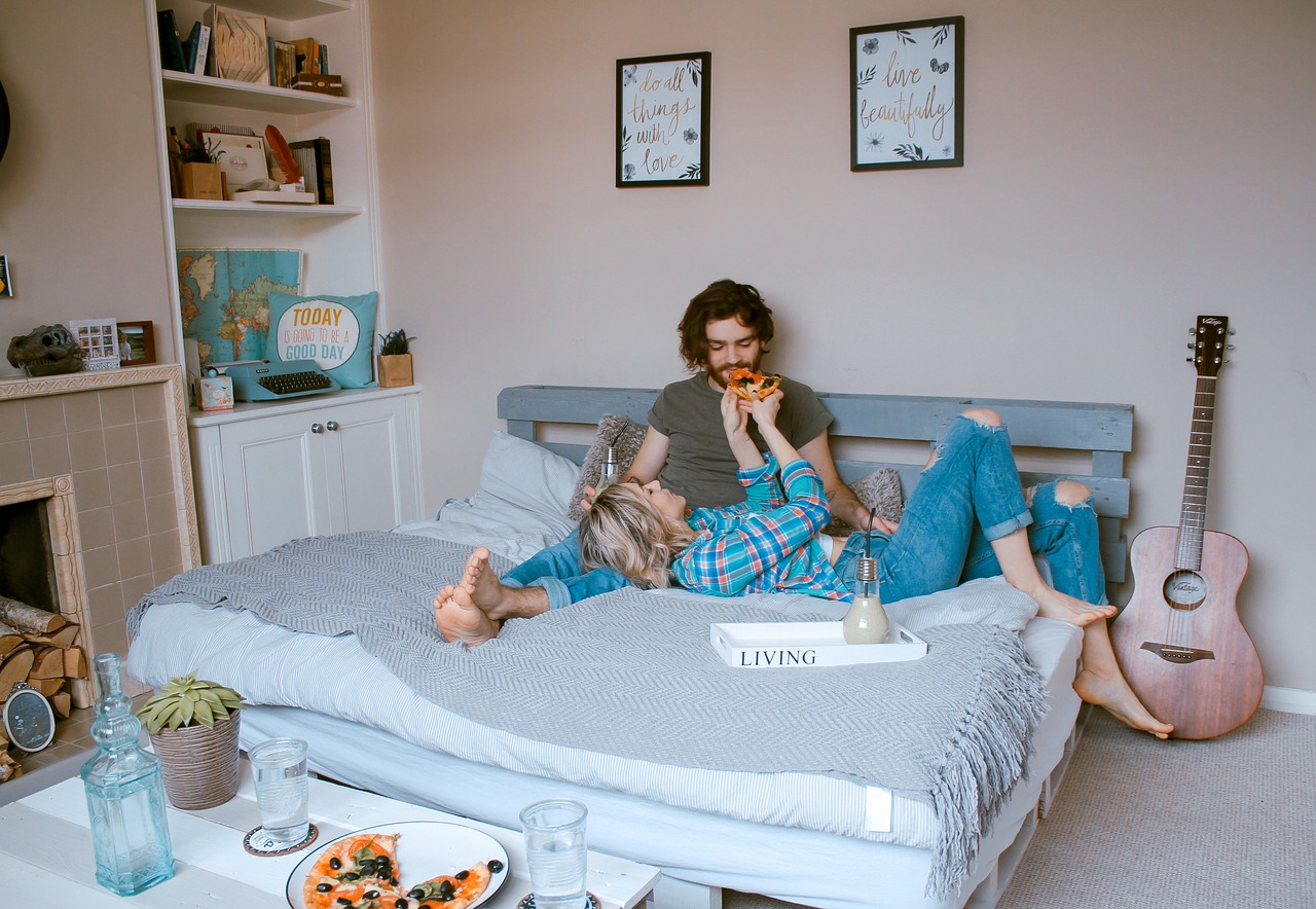 man playing with escort